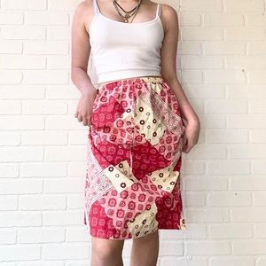 🌺SUPER CUTE y2k aesthetic lady and company fairycore bandana print midi skirt.